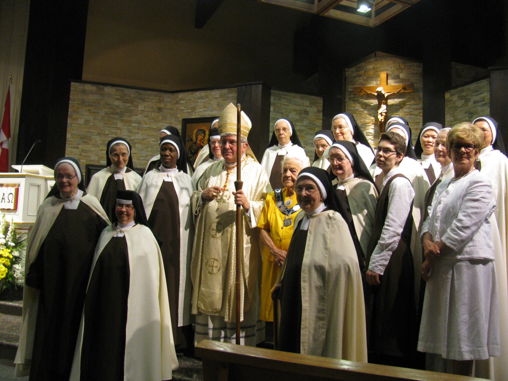 Carmelite Sisters with the Cardinal and Mayor Hazel McCallion